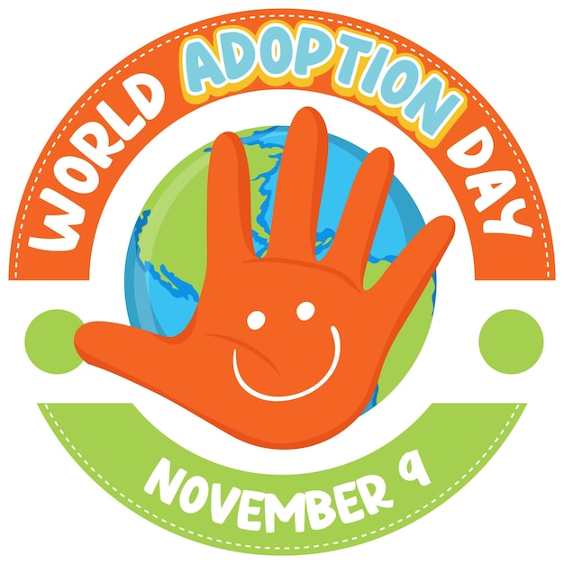Conception Du Logo De La Journée Mondiale De L'adoption