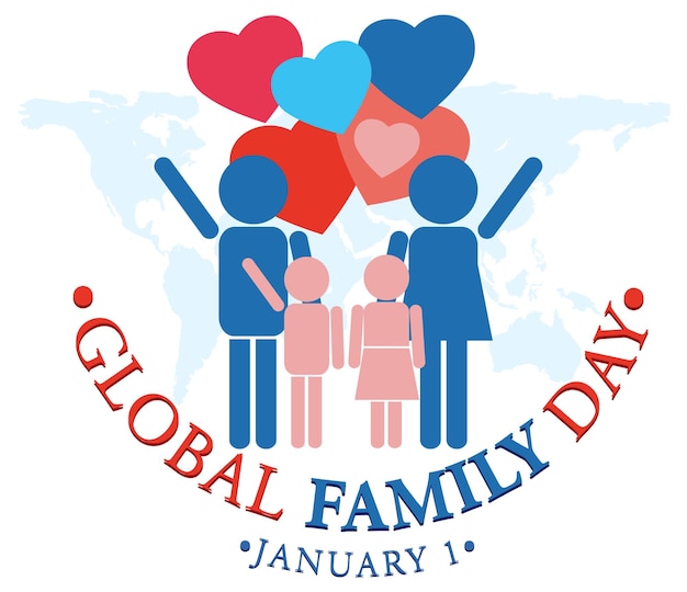 Vecteur gratuit conception du logo de la journée mondiale de la famille
