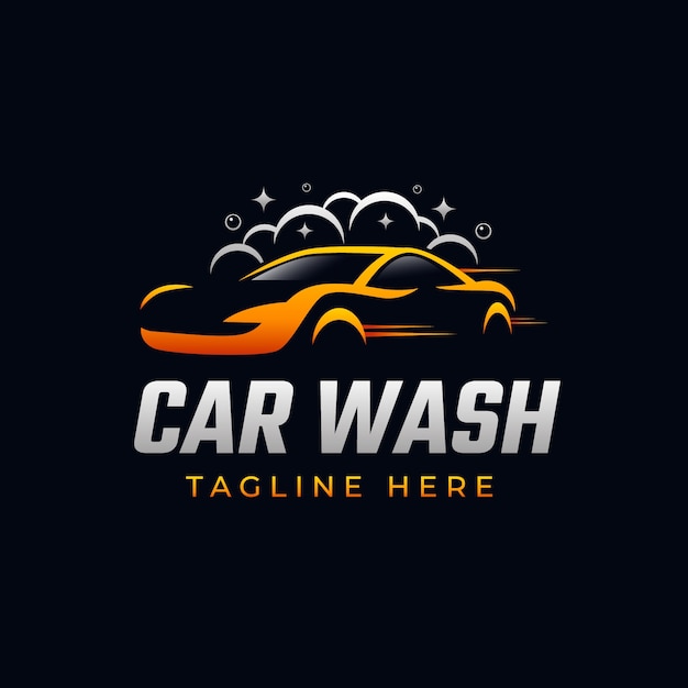 Conception du logo de lavage de voiture