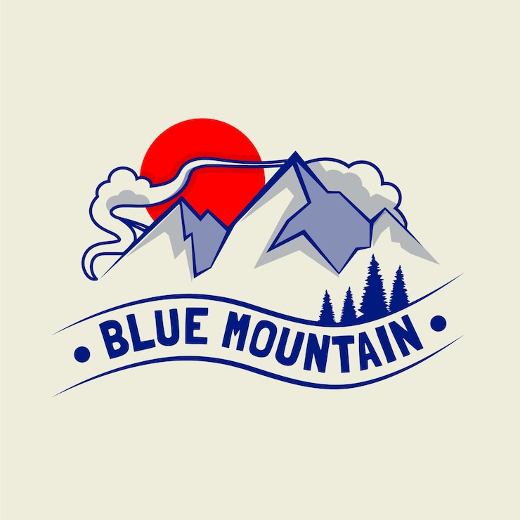 Vecteur gratuit conception du logo de la montagne dessinée à la main