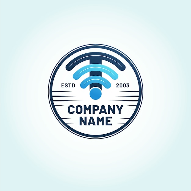 Conception du logo wifi en gradient