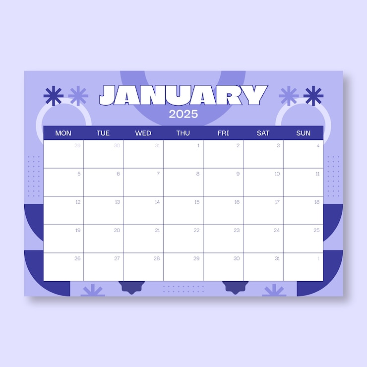 Vecteur gratuit conception du modèle de calendrier