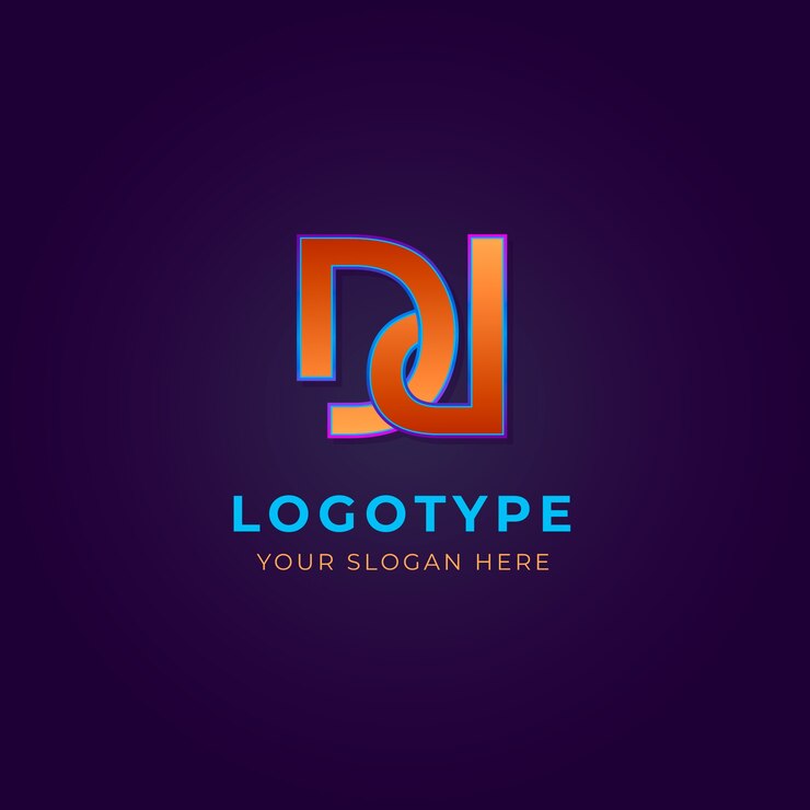 Vecteur gratuit conception du monogramme du logo dp