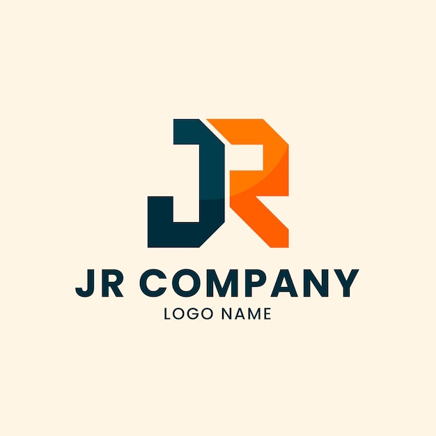 Vecteur gratuit conception du monogramme du logo de jr.