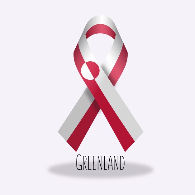 Conception du ruban du drapeau du Groenland