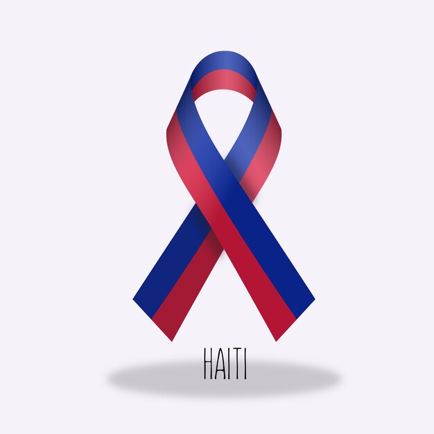 Conception du ruban du drapeau haïtien
