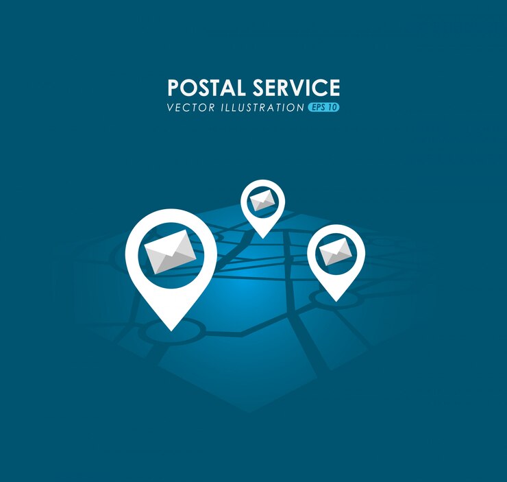 Vecteur gratuit conception du service postal