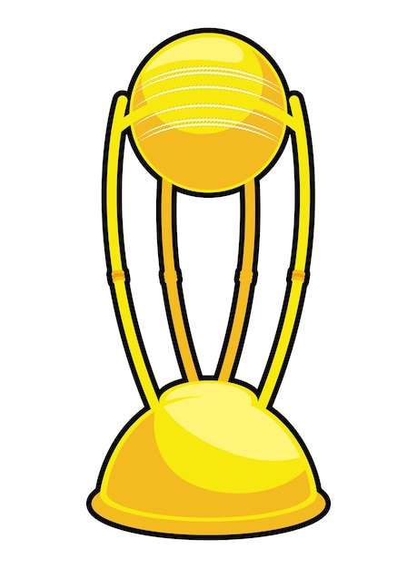 Vecteur gratuit conception du trophée de cricket