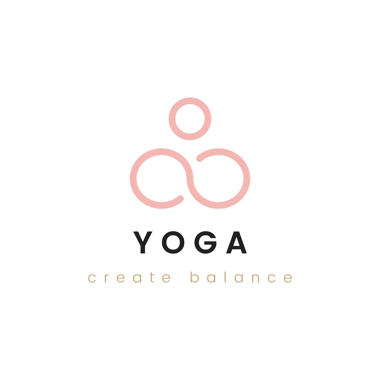 Vecteur gratuit conception du yoga créer un logo vectoriel équilibre