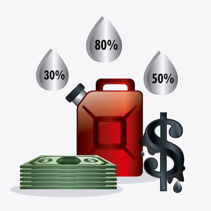 Vecteur gratuit conception économique des prix du carburant