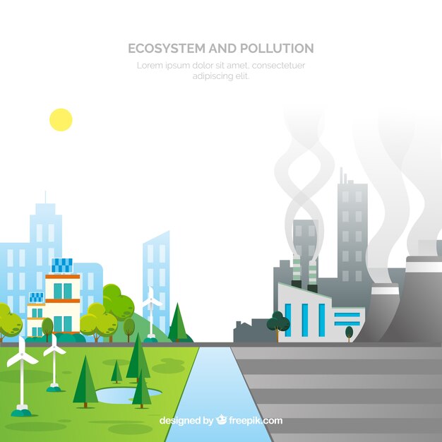 Conception de l&#39;écosystème et de la pollution