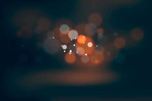 Conception d'effet de lumières bokeh sur fond sombre