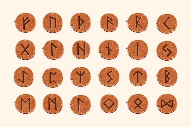 Vecteur gratuit conception d'effet de texte runes viking