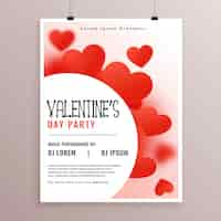 Vecteur gratuit conception élégante de flyer fête saint valentin