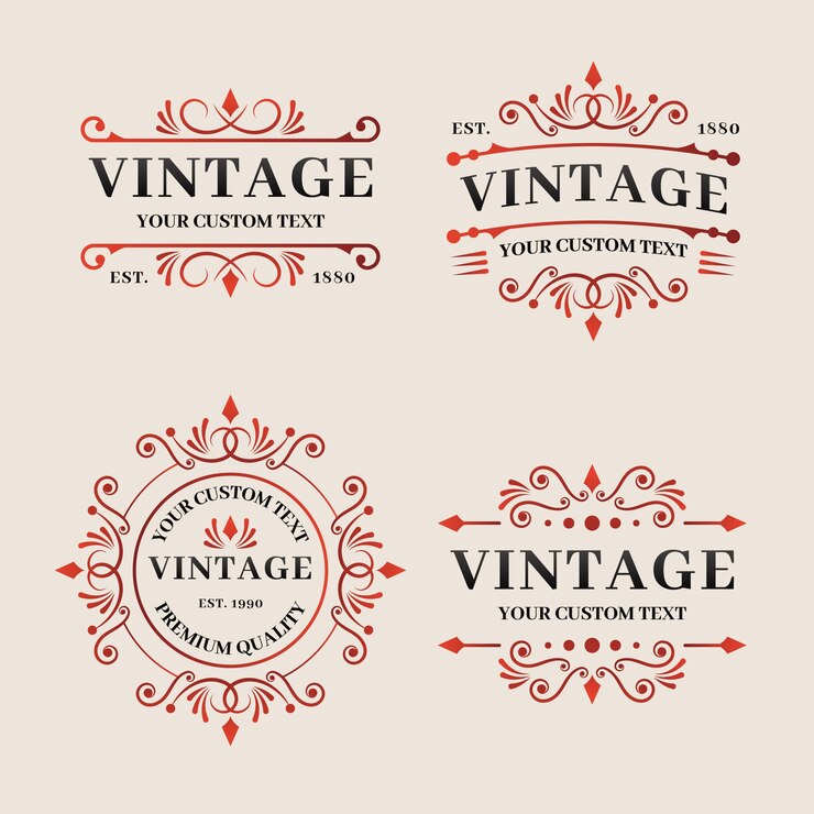 Vecteur gratuit conception d'étiquettes vintage dessinées à la main