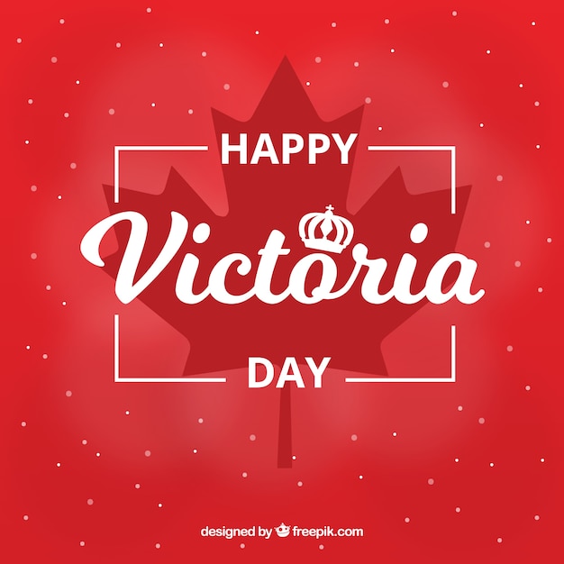 Conception de la feuille rouge du jour de Victoria
