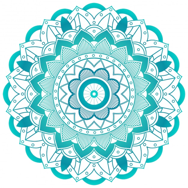 Vecteur gratuit conception de fleur verte mandala