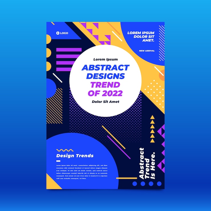 Vecteur gratuit conception de flyer abstrait design plat