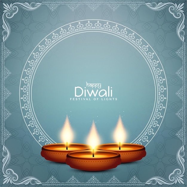 Conception De Fond De Cadre Classique Ethnique Festival Happy Diwali