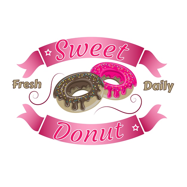 Vecteur gratuit conception de fond donuts