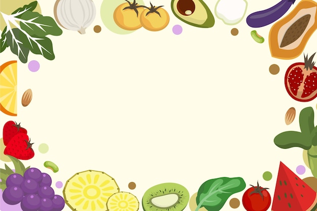 Conception de fond de fruits et légumes