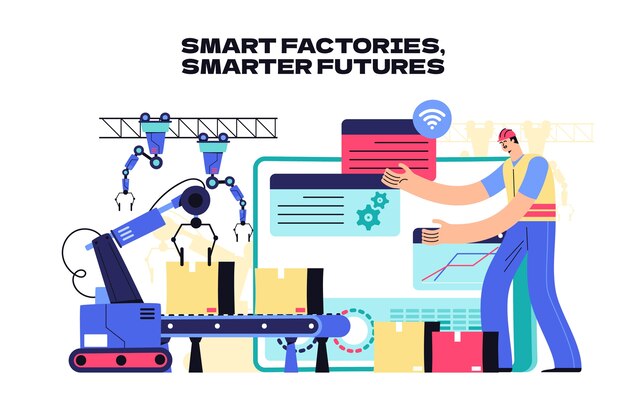 Conception de fond de l'industrie 4.0
