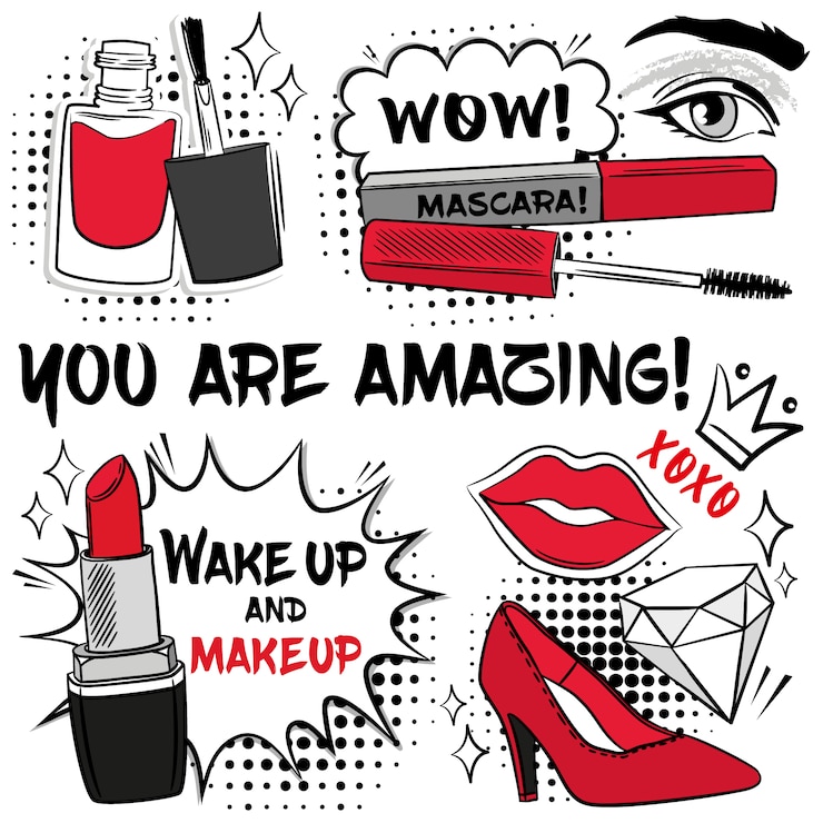 Vecteur gratuit conception de fond de maquillage