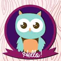 Vecteur gratuit conception de fond owl