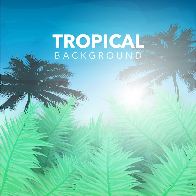 Vecteur gratuit conception de fond tropicale