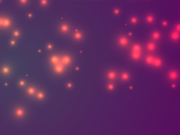 Conception de fond violet bokeh rougeoyant abstrait