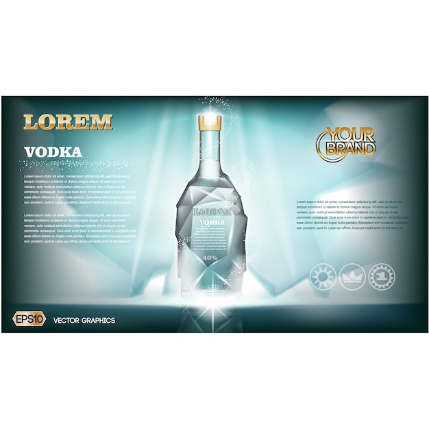 Vecteur gratuit conception de fond vodka