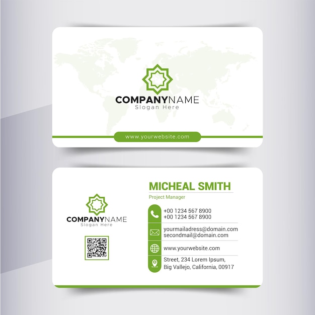 Vecteur gratuit conception d'identité de marque d'entreprise de modèle de carte de visite