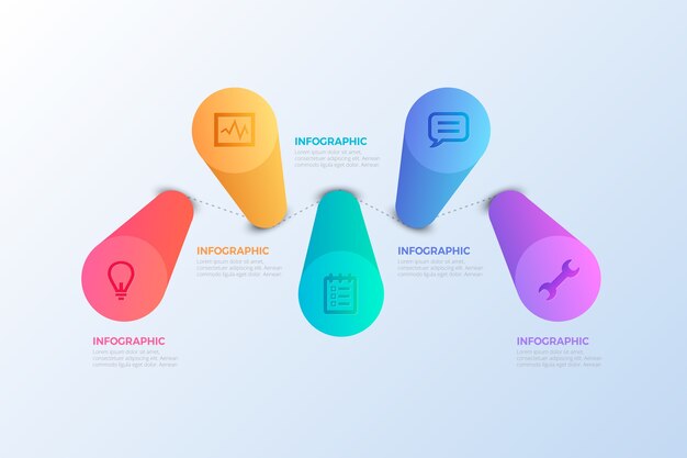 Conception infographique de barres 3D