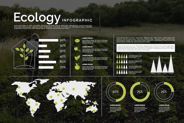 Vecteur gratuit conception infographique de l'écologie