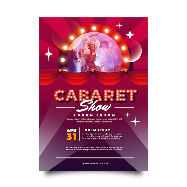 Conception D'invitation De Cabaret Dégradé