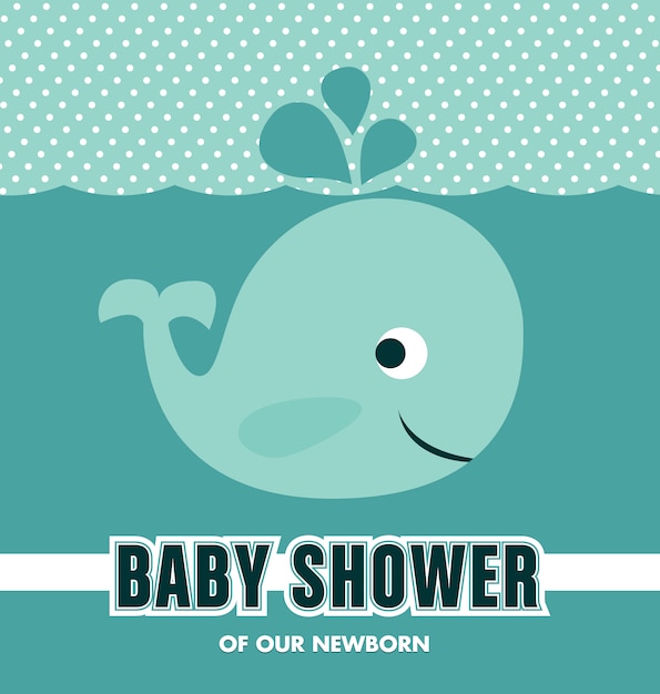 Vecteur gratuit conception d'invitation de douche de bébé