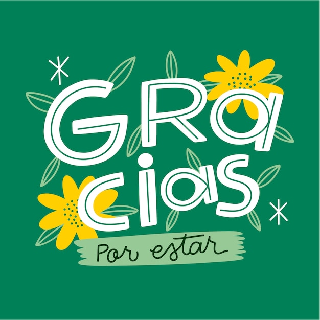 Conception de lettrage gracias design plat