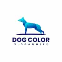 Vecteur gratuit conception de logo coloré pour chiens vectoriels libres