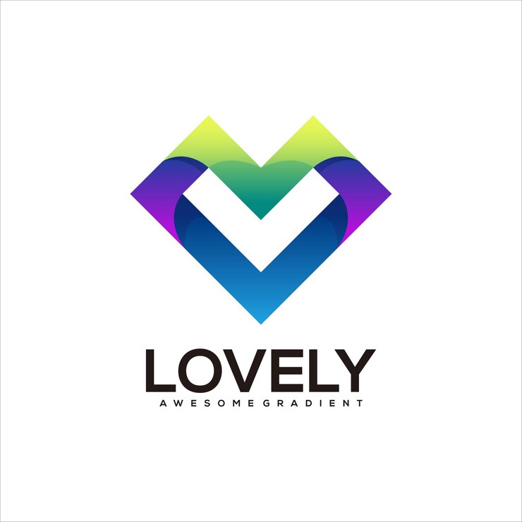 conception de logo dégradé coloré amour