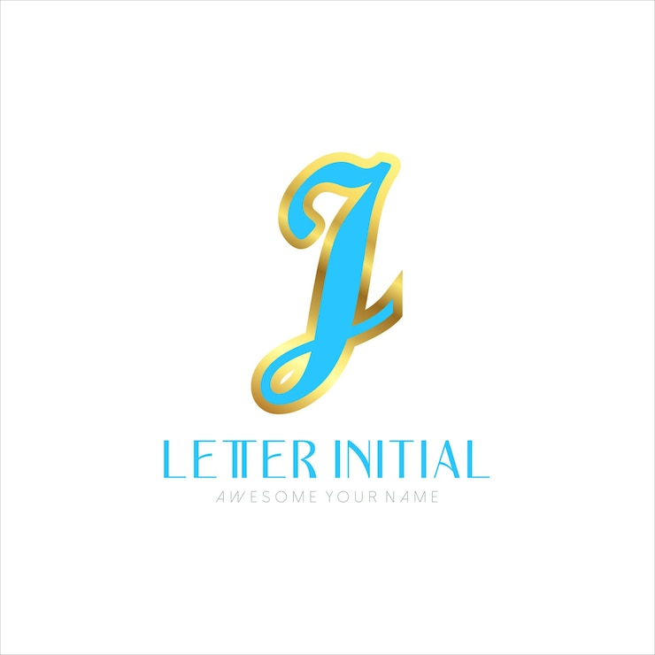 Vecteur gratuit conception de logo minimaliste de la lettre j pour une marque personnelle ou une entreprise