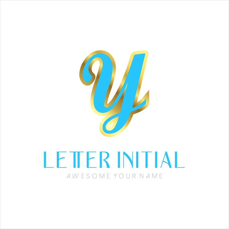 Vecteur gratuit conception de logo minimaliste de la lettre y pour une marque personnelle ou une entreprise