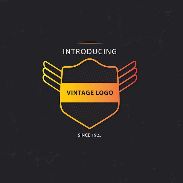 Vecteur gratuit conception de logo modèle vintage