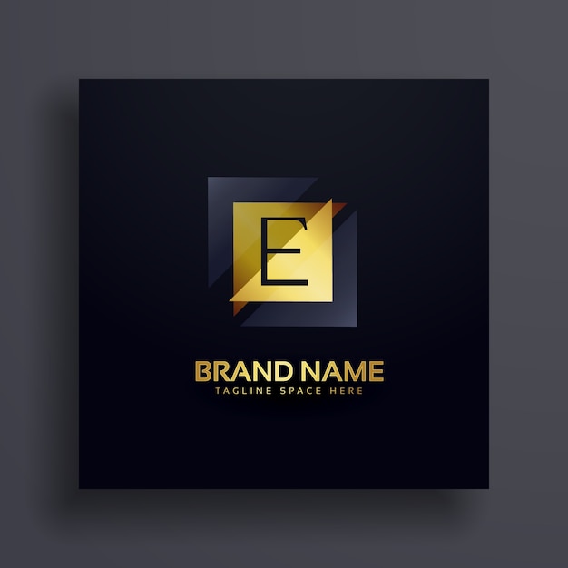 conception de logo premium lettre E concept