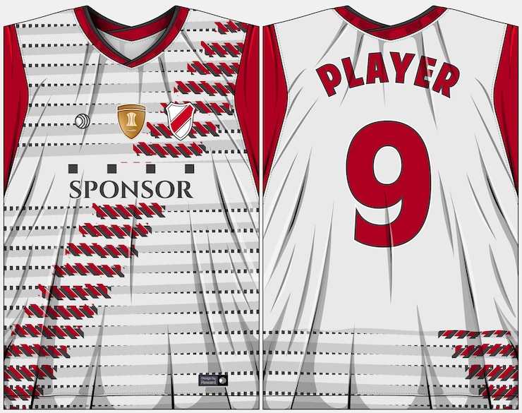 Vecteur gratuit conception de maillot de sport prêt à imprimer - maillot de football pour sublimation