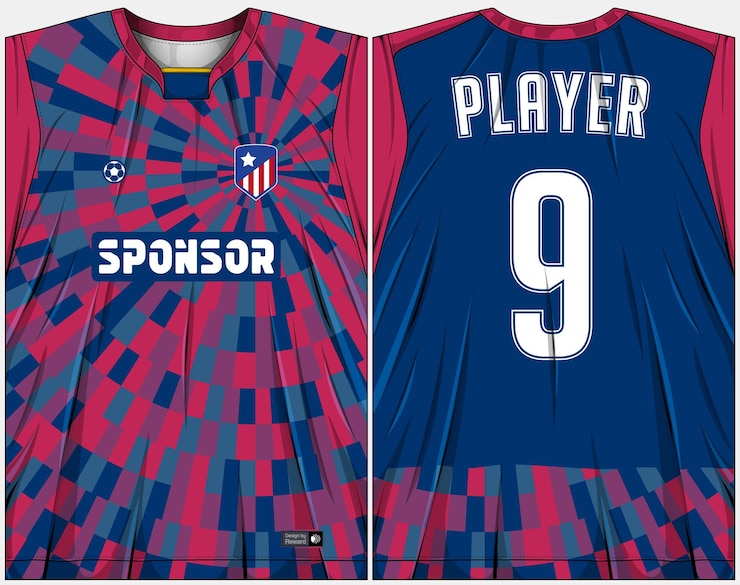 Vecteur gratuit conception de maillot de sport prêt à imprimer - maillot de football pour sublimation