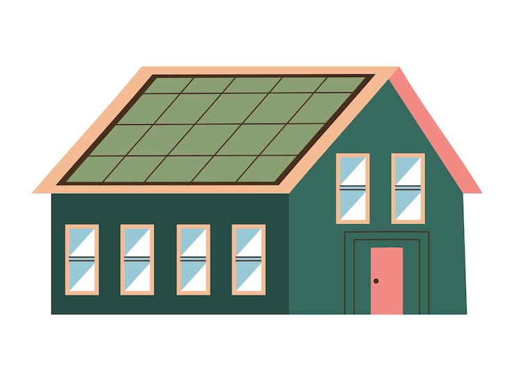 Vecteur gratuit conception de maison verte sur blanc
