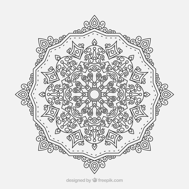 Conception De Mandala Lineal
