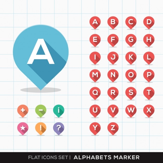 Conception De Marqueurs Alphabet