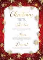 Vecteur gratuit conception de menu de noël