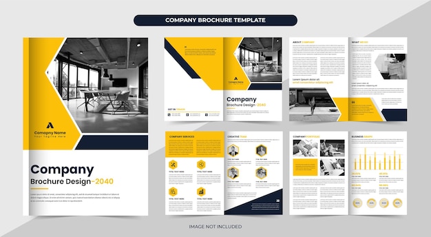 Conception de mise en page de modèle de brochure d'entreprise d'entreprise ou présentation de brochure d'entreprise minimale